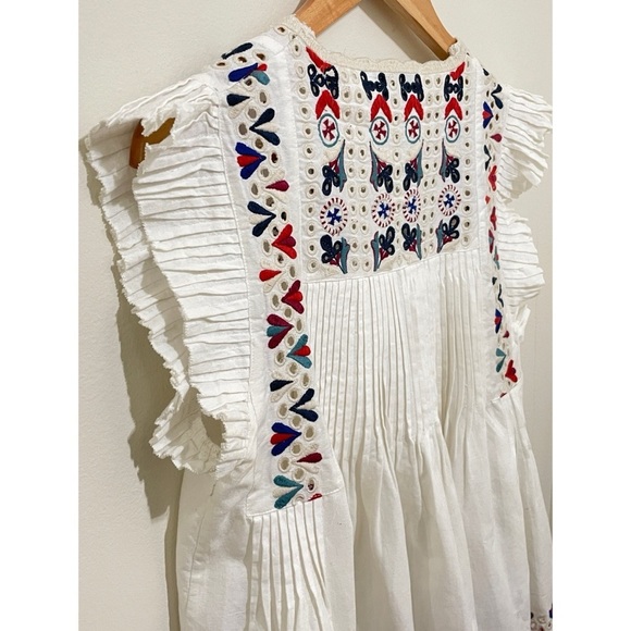 NWT Sea New York Women's Top Size XS Embroidered Flutter Sleeve Top - Picture 12 of 15